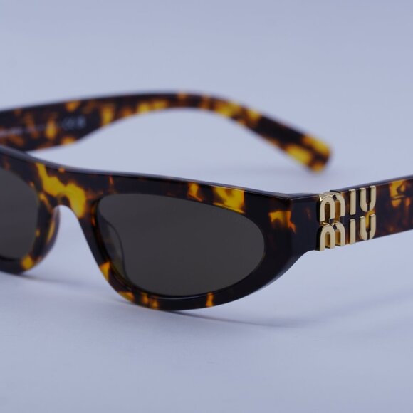 Miu Miu MU07ZS VAU06B Sunglasses Honey Havana Geometric Frame - Picture 10 of 12